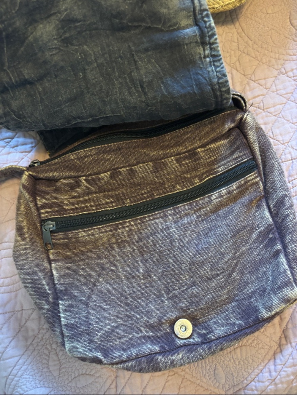 Handcrafted Patchwork Shoulder Bag in Multicolor - Picture 3 of 4